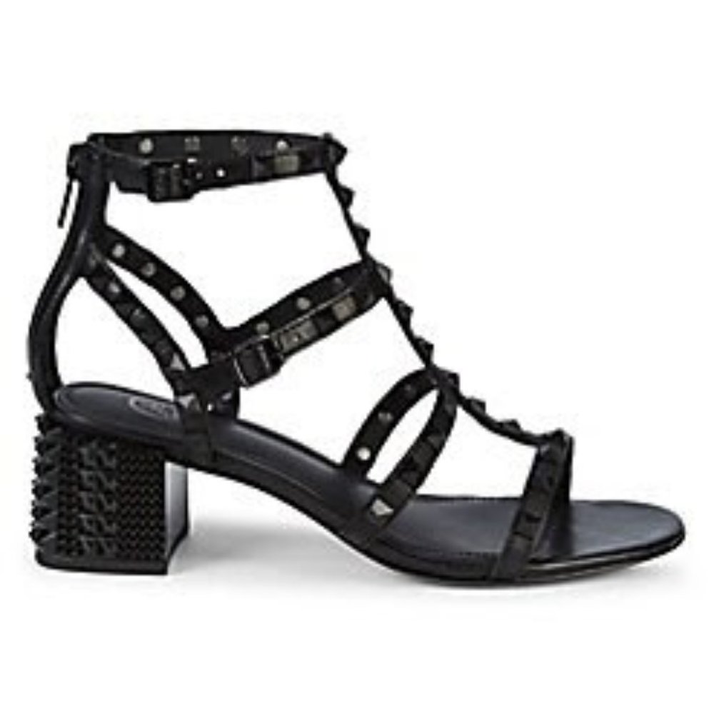Ash Rolls Bis S Studded Block Heel Sandals - Size 7